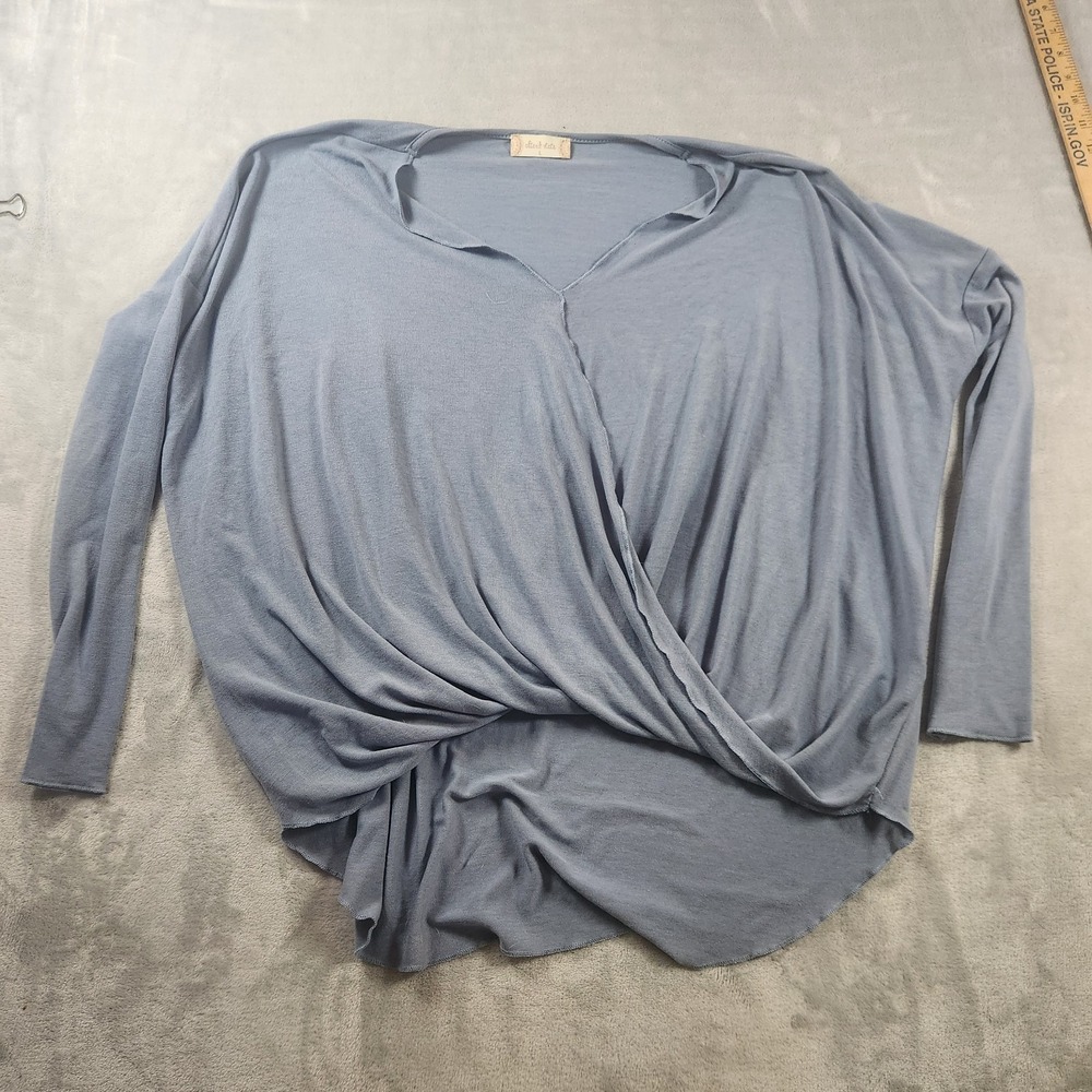 Altar'd State Faux Wrap Crossover Front Hi-Low Blouse Top Women's Size Large‎